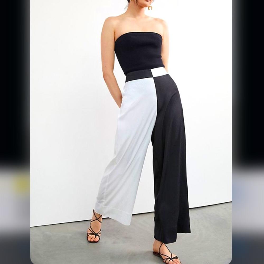 NWT Colorblocked Wide Leg Pants